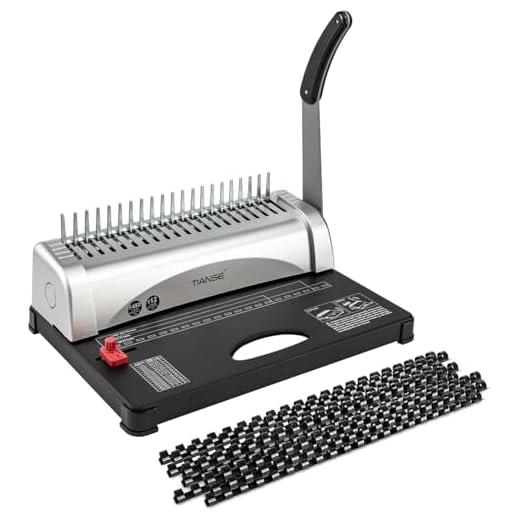 Binding Machine, 21-Holes, 450 Sheets, Comb Binding Machine with Starter Kit 100 PCS 3/8'' Comb Binding Spines, Comb Binding Machine Perfect for Letter Size, A4, A5 or Smaller Sizes Office Documents