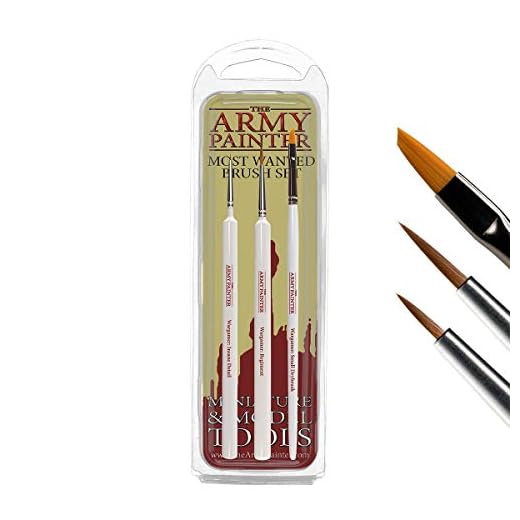 The Army Painter Most Wanted Brush Set, 3 Pinceles Pintura Acrílica para maquetas