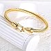 18K Gold Plated Twisted Cable Bracelet for Women – Stainless Steel Bangle with Horseshoe Clasp, Tarnish-Resistant, Adjustable Fashion Jewelry, Gift for Her