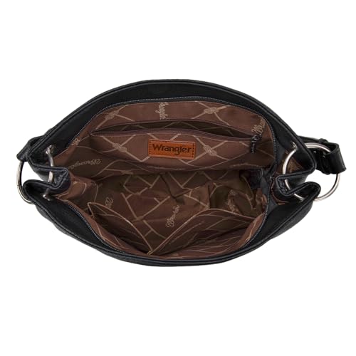 Image of Wrangler Hobo Bags for Women Vegan Leather Top Handle Shoulder Purses and Handbags
