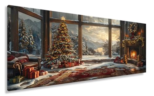 Tableau Decoration Murale Feu Diamond Painting - Grand Format 40x90CM Strass Cristal