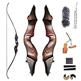 PG1ARCHERY 60'' Takedown Recurve Bow 30-60lbs Right Hand for Outdoor Targets Practice Hunting Longbo