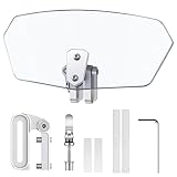 AUTTGINN Motorcycle Windshield Adjustable Clip On Motorbike Wind Deflector Extension Spoiler Universal for Racing Bike - Transparent