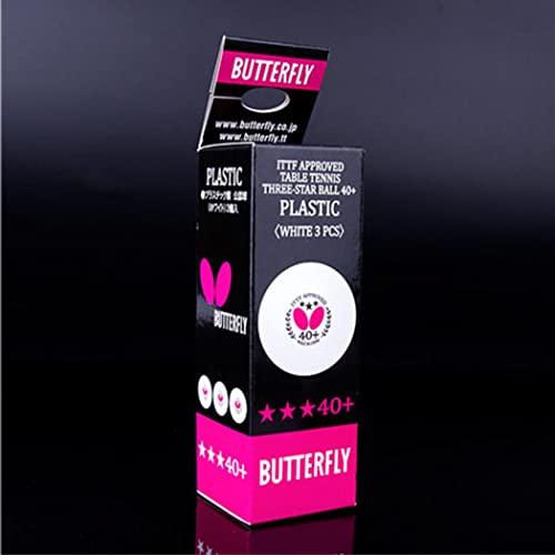 Butterfly Ping Pong Balls 40+, 3 Star Ittf Approved Table Tennis Balls, White Poly Pingpong Ball - 6 Pack Or 12 Pack (12 Pack) #TOP4