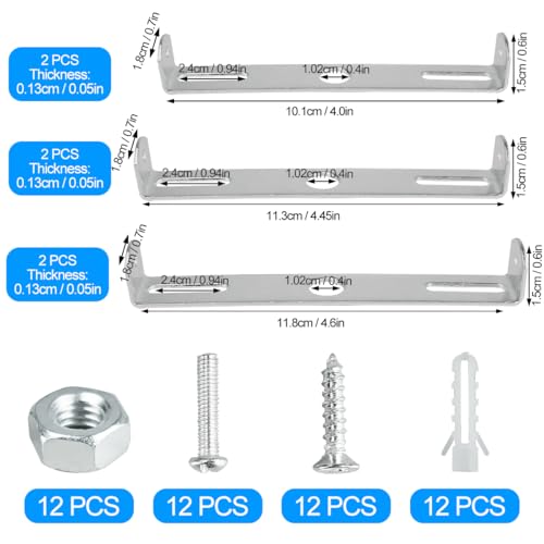Image of 6 Pieces Light Fixture mounting Brackets for Ceiling 4.1-4.7 InchLight Plate Wall Mounting Crossbar for Chandelier