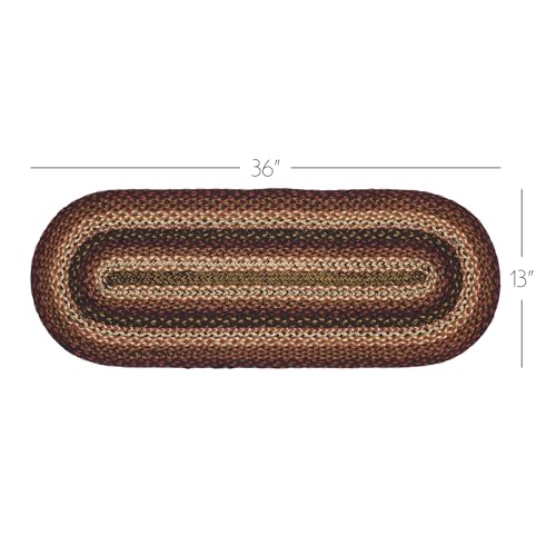 VHC-Brands-Country-Beckham-Table-Runner-Red-Black-Tan-Jute-Blend-Oval-13×36-Inches VHC Brands Country Beckham Table Runner Red Black Tan Jute Blend Oval 13×36 Inches