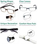 Eyekepper 4-pack Spring Hinges Rectangular Reading Glasses Includes Sunshine Readers