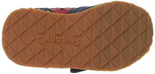 Saucony Unisex-Child Baby Jazz Hook & Loop , Navy/Red, 8 M #TOP3