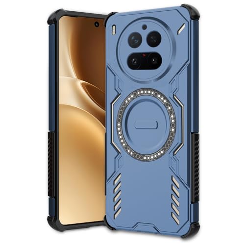 Image of AESTMO Back Case Cover for Vivo X300 Pro 5G | Magnetic Case with Built-in Metal Ring | Compatible with MagSafe Accessories | Shockproof Hybrid (PC + TPU) (Blue)