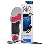 CURREX EdgePro Thermo Regulating Ski Boot Insoles for Snowboarding, Skiing, & Winter Sports – Ski Boot Inserts with Shock Absorbing Cushioning – for Men & Women – High Arch, Large