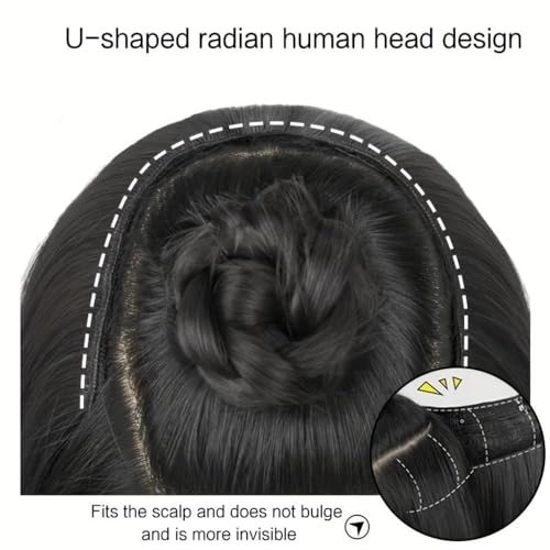 Extensiones de cabello con clip de 1 pieza, formato en forma de U de cabeza completa ondulado largo 4