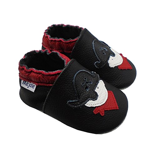 image for Mejale Baby Shoes Soft Sole Leather Crawling Moccasins Cartoon Pirate 