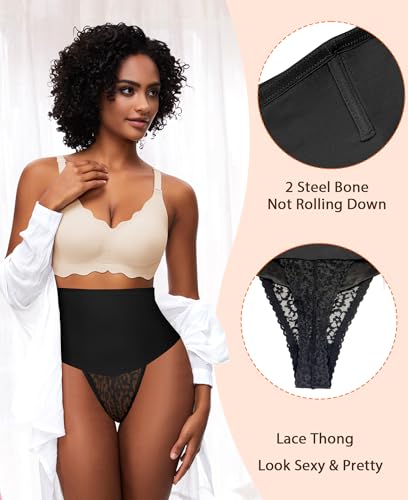 Image of Womens Thong Shapewear Mid to High Waisted Shaper Thong WN0017