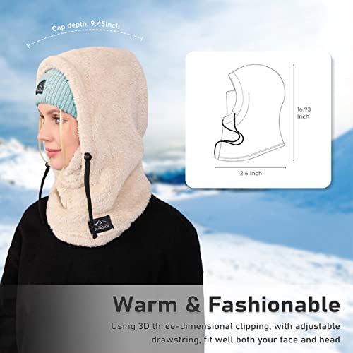 Owngigi Balaclava Ski Mask For Women And Men, Wind-Resistant Winter Face Mask, Fleece Warm Face Cover Hat Cap Scarf #TOP4