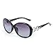Produktbild Hacoly Kunststoffe Mode Neuer Stil Sonnenbrille UV400 Schutz Verspiegelt Linse Sonnen Brillen Sportbrille Fahrradbrille für Damen Sommer Geschenke - Schwarz
