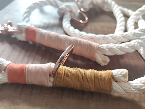 Tau Hundeleinen Halsband Set in Creme Pastell | Set Hello Spring