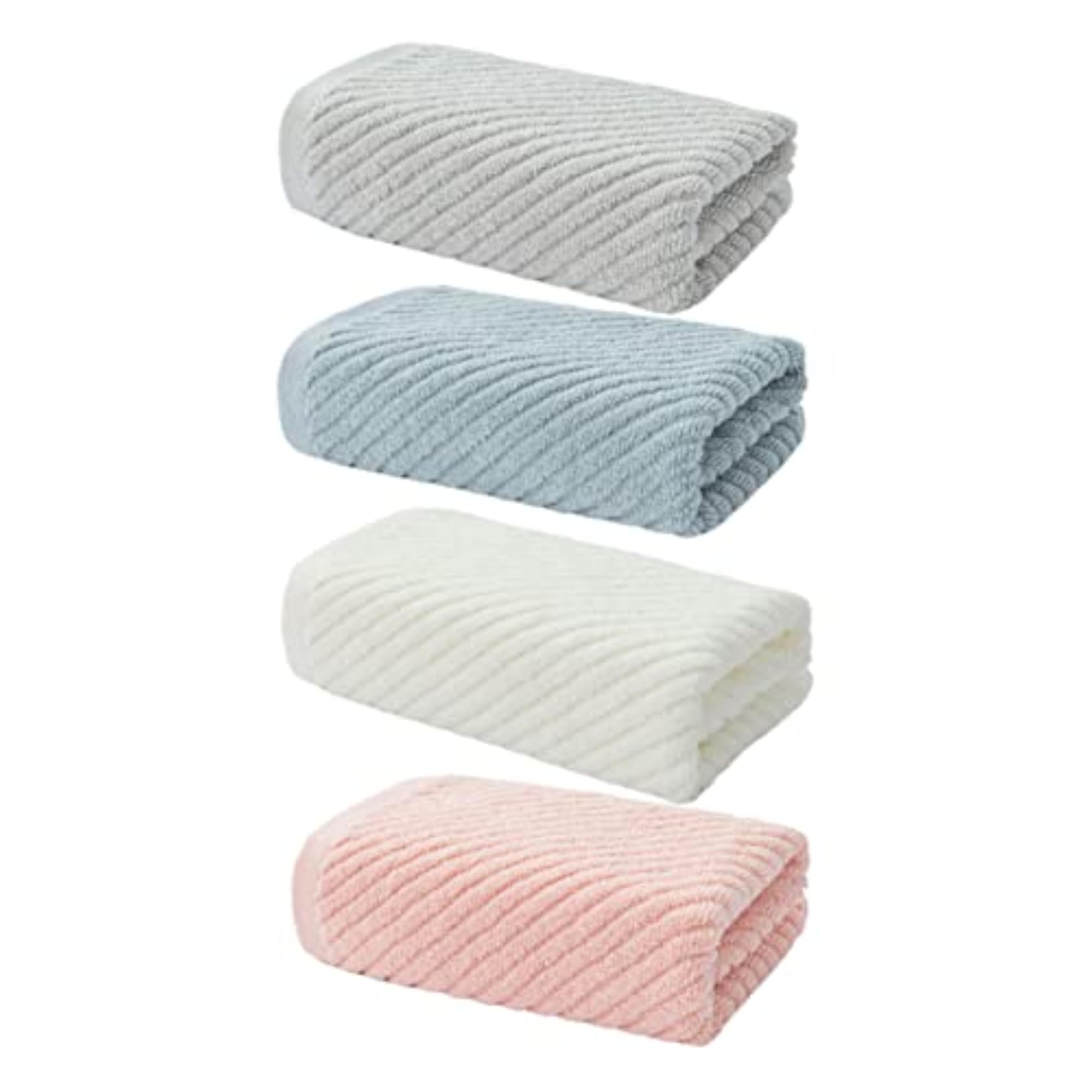 4Pcs Pure Cotton Face Towels Set
