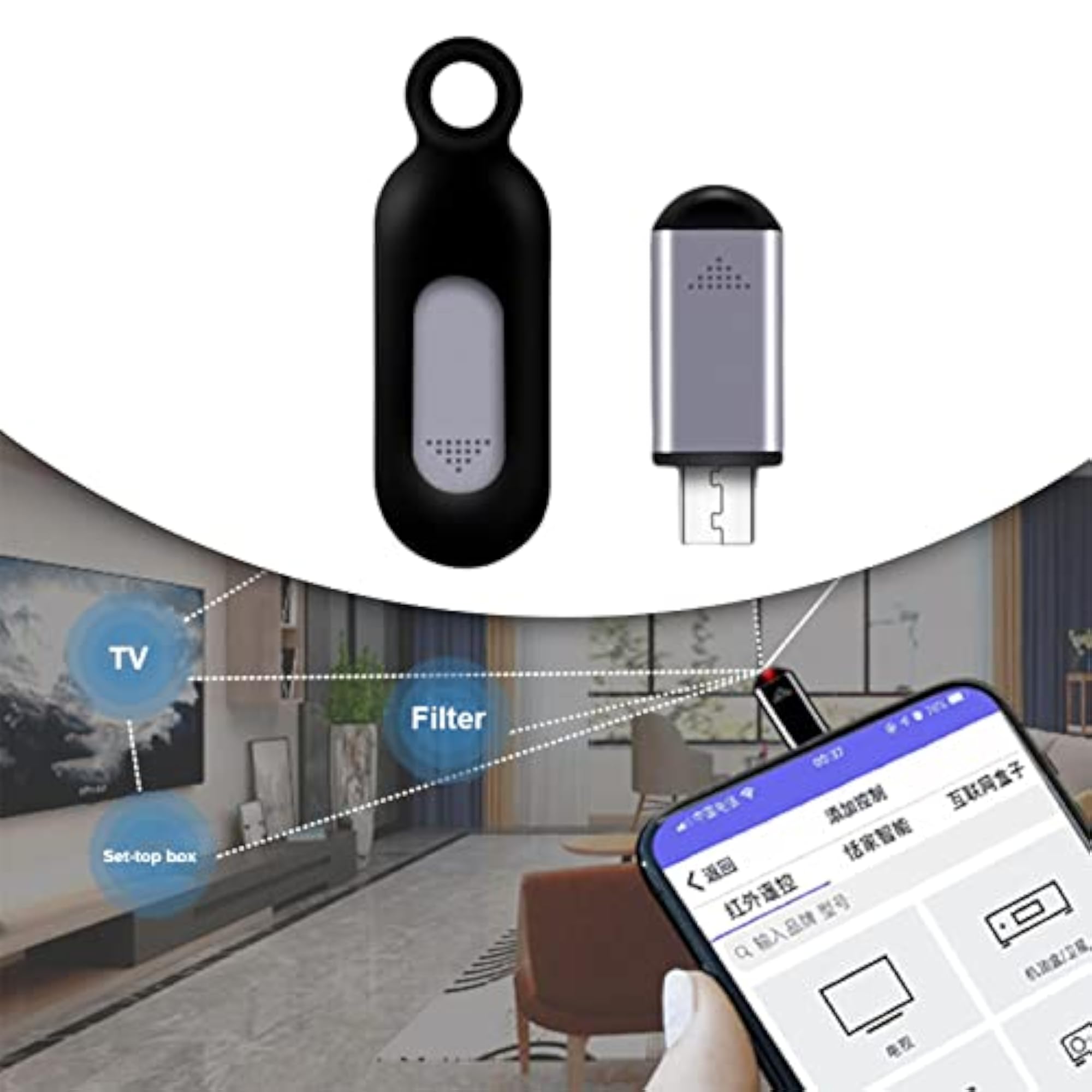 Mini Remote Control Mobile Phone Controller Plug and Play