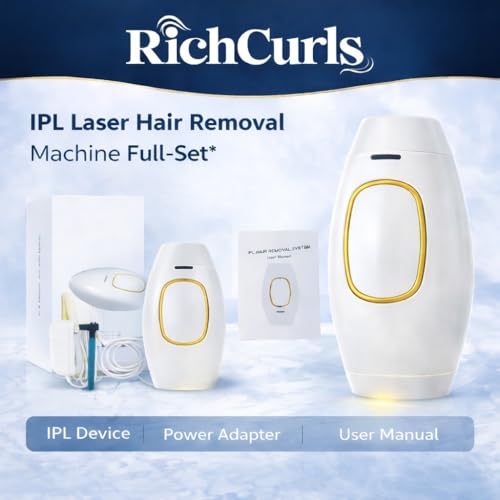 Image of IPL Hair Removal Device for Women & Men, Permanent Hair Reduction | RichCurls IPL hair removal device delivers safe, painless hair reduction for women and men with easy at-home use.