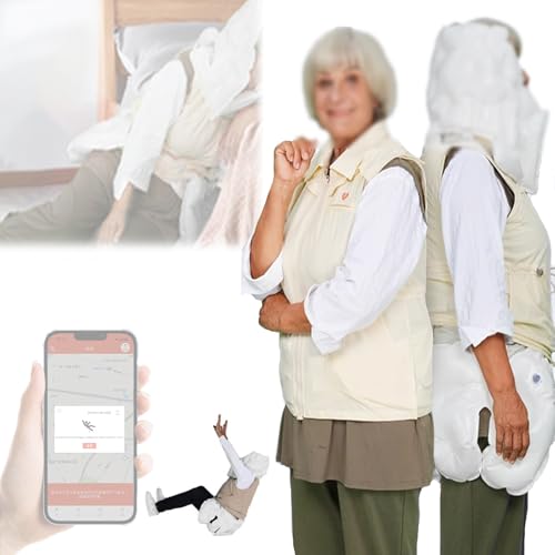 GCLCPAEN Chaleco Anticaídas con Airbag para Personas Mayores,Se Activa En 0,08 Segundos,Reconocimiento Inteligente,Diseño Ligero,Seguimiento por App Y Posicionamiento,Tallas S-2xl XXL