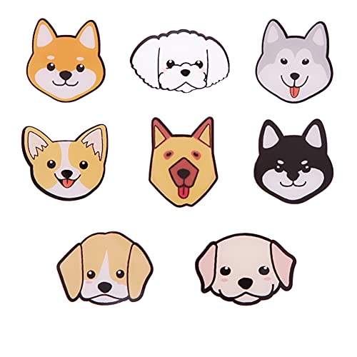 8 Pcs Puppy Brooch Cartoon Dog with Different Expressions Badges Acrylic Brooch Pin for Girls Kids Clothes Bags Backpacks Hat Jacket Decoration Gift