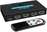 【Ultra HD Auflösung 4k@60Hz】HDMI Switch 3 Ports Unterstützt 4Kx2K/3840x2160 (60 Hz) und 3D. Unterstützt HDCP 2.2, HDR, Dolby Vision, 4: 4: 4 Chrom, 24Bit, 30Bit, 26Bit. Unterstützt die meisten Auflösungen wie HDR-Inhalte und HD-Audio. Von Audio unterstützte Formate: DTS, Dolby Digital (einschließlich DTS-HD Master Audio und Dolby True HD)