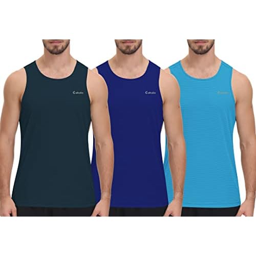 Cakulo Mens Tank Tops Big and Tall Swim Shirts Running Quick Dry Workout Sleeveless Summer Beach Muscle Athletic Top