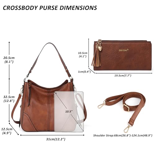 Bolso Hobo para mujer con dos piezas y correa ajustable miniatura 3