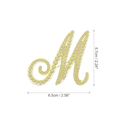 Image of PATIKIL Letter Brooch Pins, Pearl Initial Alphabet Letter Lapel Badges Pin for Women Men Girl Wife Suits Clothes Dress Bouquet Coat Hat Bag Craft Party