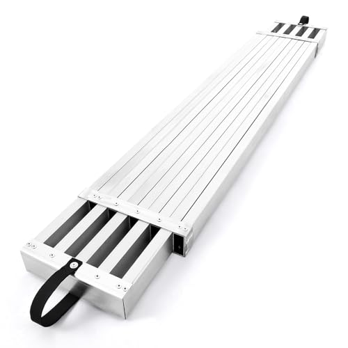 Image of 9-15FT Aluminum Telescoping Plank, 440Lbs Capacity, Extension Scaffolding Plank with Skid-Proof Platform Scaffold Ladder Accessory