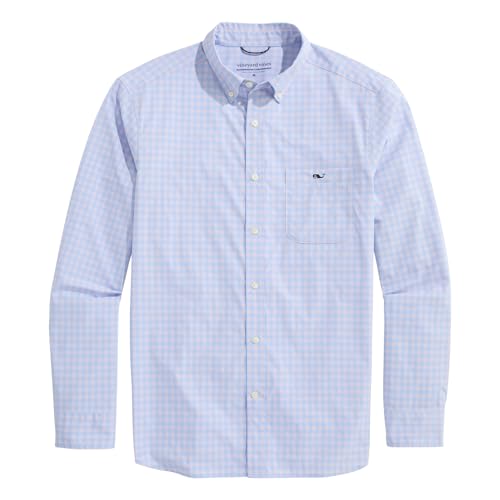 vineyard vines Men's Topsail Gingham Featherweight Performance Shirt