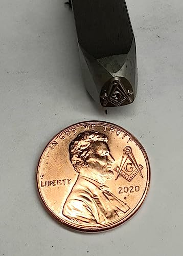 Masonic Punch Stamping Tool Compass & Square Design Freemason Fraternal Order Logo Punch Tool 6mm tall