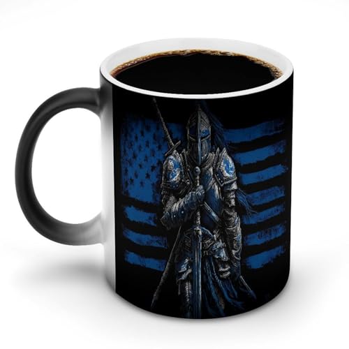 Image of Warrior1 U.S. Flag Ceramic Color Changing Mug 11 Oz
