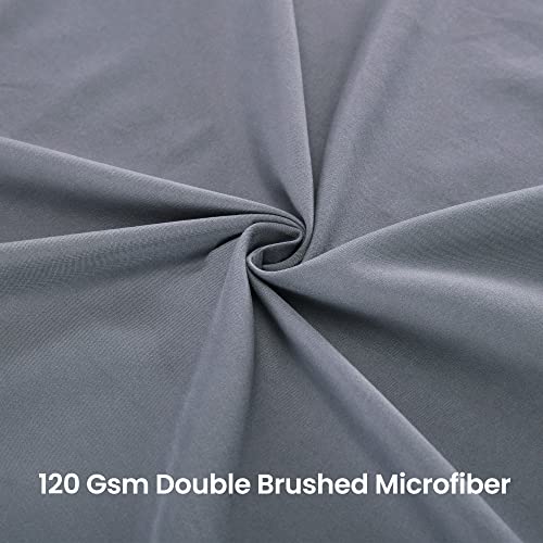 Sleep Zone Wrap Around Pleated Bed Skirts Full Size, 15 Inch Tailored Drop Easy Fit Bedskirt, Anti-Static, Wrinkle Free, And Fade Resistant (Full, Grey) #TOP5