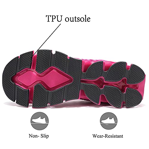Womens Running Shoes Breathable Mesh Blade Walking Shoes Slip On Tennis Sneakers Fashion Non Slip Work Sport Gym Cross Trainer Rose 6.5 #TOP3