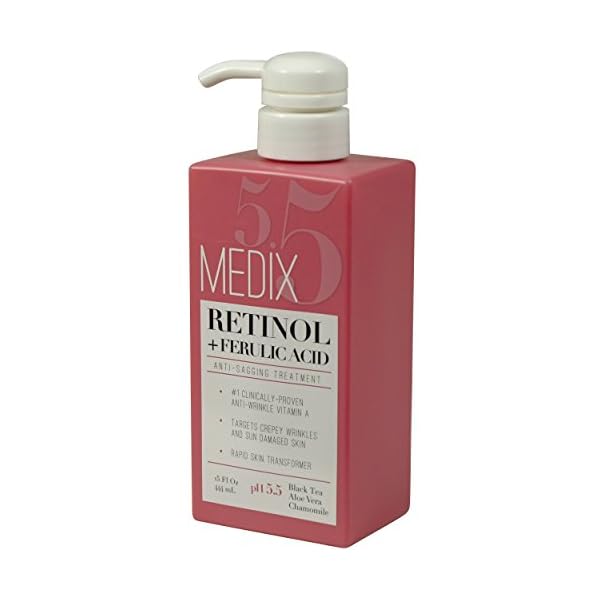 MEDIX 5.5 Retinol Body Lotion Firming Moisturizer | Crepey Skin Care Treatment | Retinol Body Cream | Retinol Cream Targets Look Of Crepe Skin, Wrinkles, Sagging Skin, & Sun Damaged Skin, 15 Fl Oz