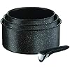 TEFAL Lot de 3 Casseroles Ingenio Elegance avec poignée amovible - 16 / 18 / 20 cm - Maison