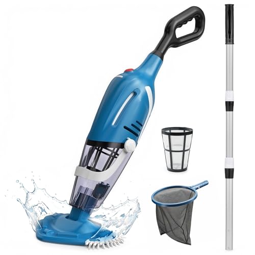 Enhulk PC40 Cordless Pool Vacuum with Pool Net, Upgraded 80 Mins Runtime, 18.5 GPM Powerful Suction...
