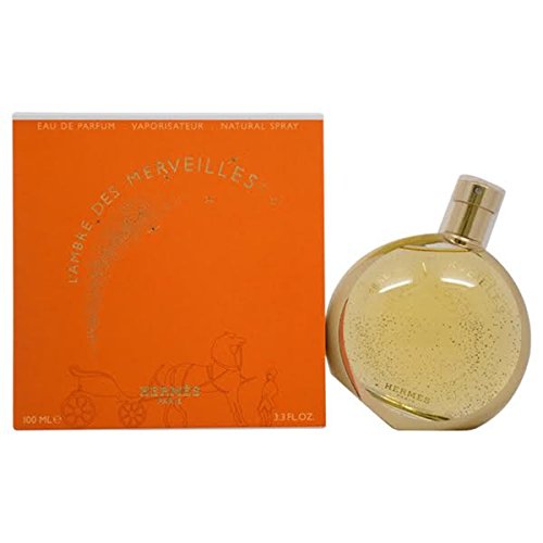 Hermes L'Ambre des Merveilles Eau de Parfum Spray for Women, 3.3 Ounce