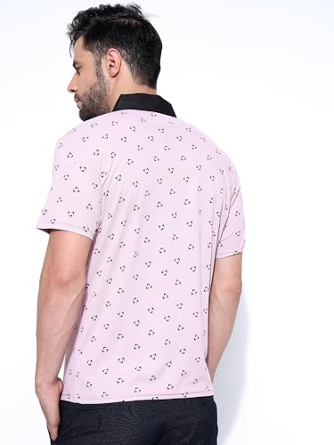 Image of Honky Tonky Men's Regular Fit Polo Neck Half Sleeve Printed Casual T-Shirt | Polo T-Shirt for Men