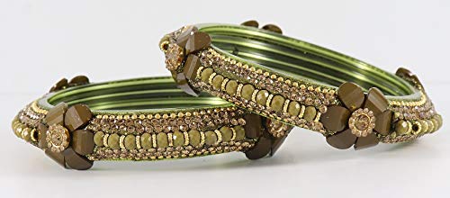 Image of NMII Viral Multi Colour Glass Bangles with Golden Ghungroo Charms & Stone Work For Women & Girls | Fancy Designer Glass Bangle | Traditional Chudi | Kanch Ki Churi | Stylish Ghungroo Bangle For Women