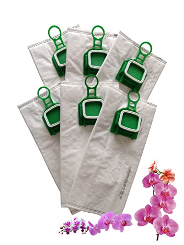 Fragranza floreale Filterline 6 sacchetti profumati Made in Italy per aspirapolvere compatibili con Vorwerk Folletto VK 140 150 140SC VK140 VK150 FP140 FP150