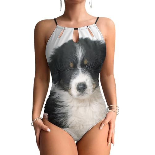 Maillot de bain une pièce fleur chien idéal pour vos journées spa d été et détente à la plage