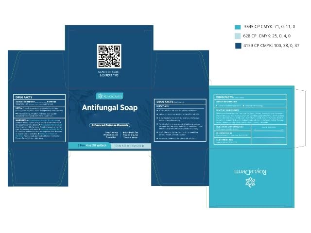 Roycederm Antifungal Tea Tree Oil Soap: Extra Strength Medicated Bar Soap Skin Fungus Treatment for Athlete’s Foot, Jock Itch & Ringworm - Deep Cleansing