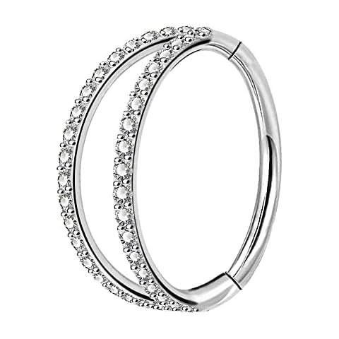 OUFER Double Line CZ Helix Earrings Cover