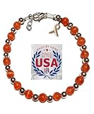 Hidden Hollow Beads Cancer Awareness Bracelet Women Handmade USA, Multi Color Ribbon Wire & Clasp Beaded...