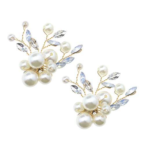 YINETTECH Paire de Perle Boucle de Chaussure Cristal Pinces à Chaussures Bricolage Breloques de Chaussures Accessoires Décoratifs pour Femmes Mariée Mariage Bal Fête Chaussures Cover