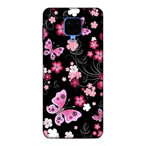 Image of Printed Mobile Back Hard Case Cover for Redmi Note 6 / Note 6 Pro | Black Love, Butterflies, Floral Art, Flowers -28