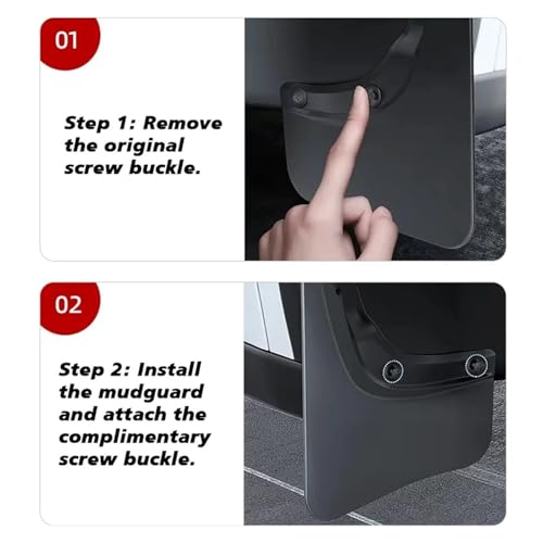 Guardabarros para Tesla Model Y 2020 a 2026 y protector contra salpicaduras trasero 5