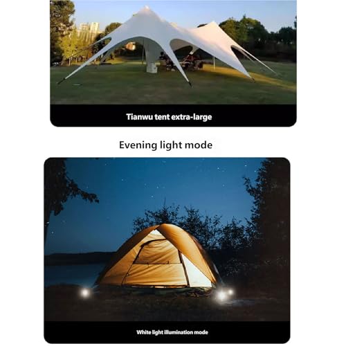 Iluminación de respaldo y estaca de aluminio resistente para acampadas 7